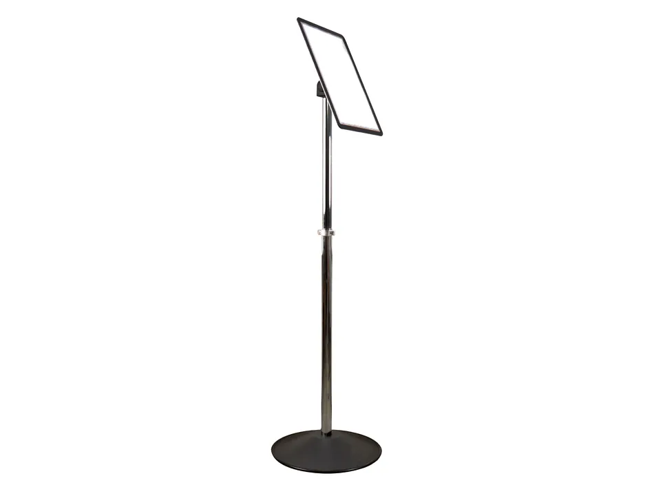 Presentoir sur pied tarifold magneto support metal hauteur 63 a 115cm coloris noir