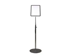 Presentoir sur pied tarifold magneto support metal hauteur 63 a 115cm coloris noir