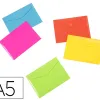 Presentoir viquel pochette enveloppe rainbow pastel a5 250x180mm pp 2/10e brillant fermeture rabat et velcro coloris ass