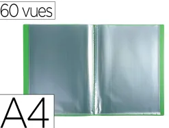 Protege documents exacompta a4 couverture polypro souple mate 60 vues grainees anti reflet coloris vert