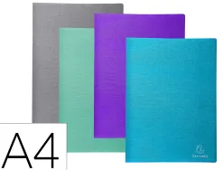Protege documents exacompta teksto a4 40 vues couverture carte 5/10e pochette lisse coloris assortis
