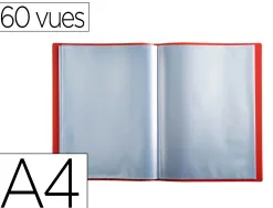 Protege documents exacompta a4 couverture polypro souple mate 60 vues grainees anti reflet coloris rouge