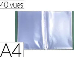 Protege documents exacompta a4 couverture polypro souple mate 40 vues grainees anti reflet coloris vert