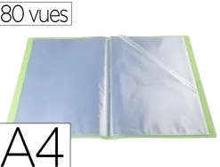 Protege documents exacompta a4 couverture polypro souple mate 80 vues grainees anti reflet coloris vert