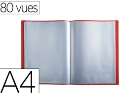 Protege documents exacompta a4 couverture polypro souple mate 80 vues grainees anti reflet coloris rouge