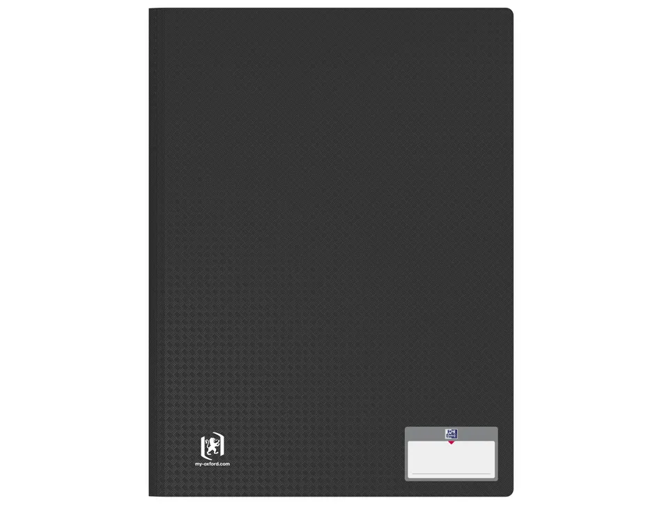 Protege documents memphis oxford couverture en polypropylene opaque 20 vues coloris noir