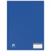 Protege documents memphis oxford couverture en polypropylene opaque 20 vues coloris bleu