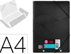 Protege documents oxford osmose a4 plie polypropylene noir 10 pochettes 20 vues