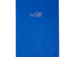 Protege-cahier clairefontaine 24x32cm plastique 22/100e opaque coloris bleu