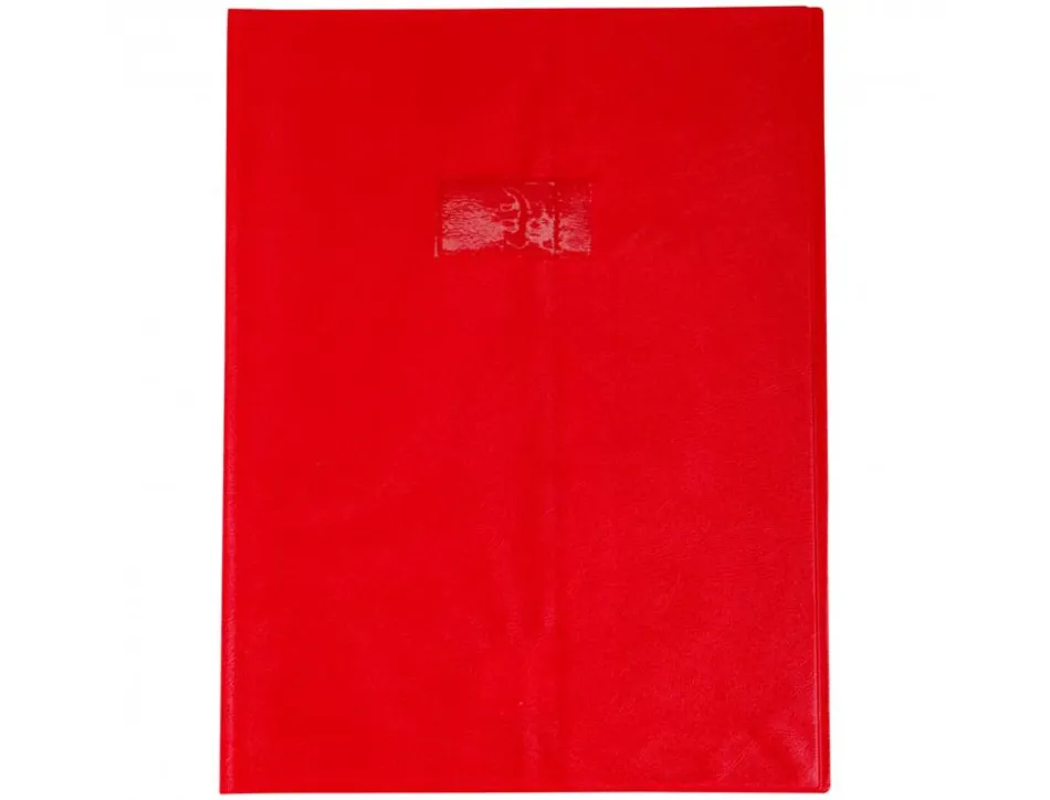 Protege-cahier clairefontaine 24x32cm plastique 22/100e opaque coloris rouge