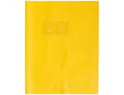 Protege-cahier clairefontaine 17x22cm plastique 22/100e opaque coloris jaune