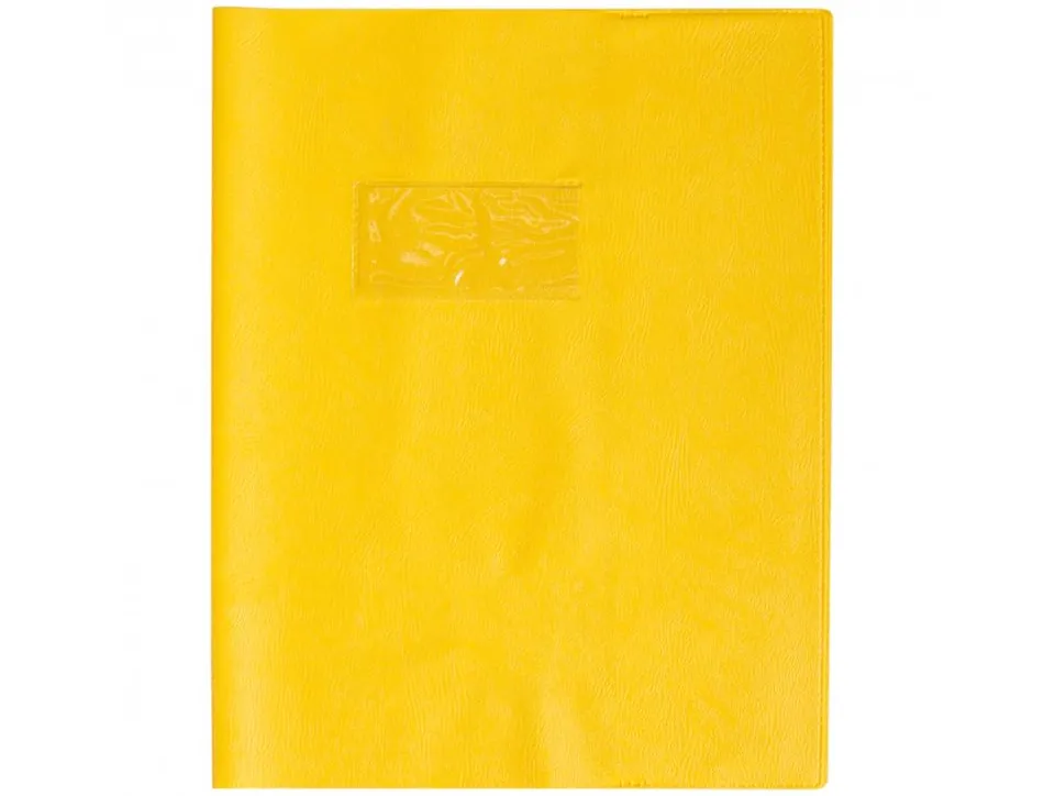 Protege-cahier clairefontaine 17x22cm plastique 22/100e opaque coloris jaune