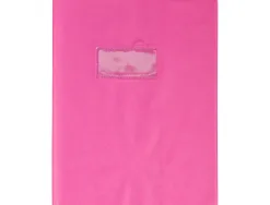Protege-cahier clairefontaine 17x22cm plastique 22/100e opaque coloris rose
