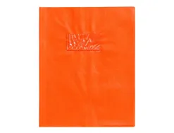 Protege-cahier clairefontaine 17x22cm plastique 22/100e opaque coloris orange