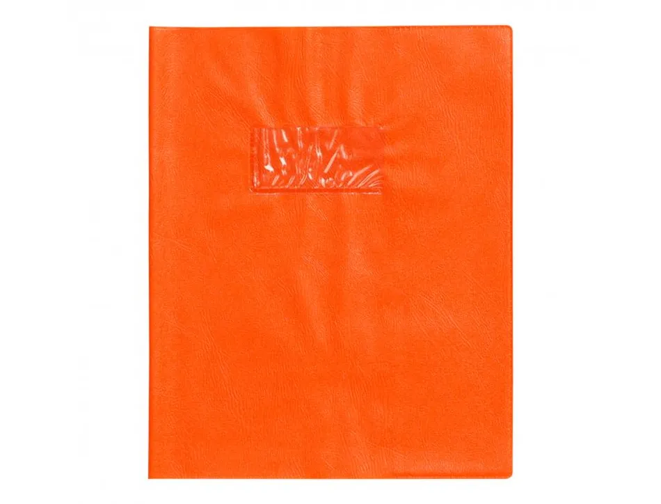 Protege-cahier clairefontaine 17x22cm plastique 22/100e opaque coloris orange