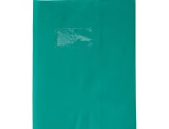 Protege-cahier clairefontaine 17x22cm plastique 22/100e opaque coloris vert