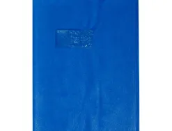 Protege-cahier clairefontaine 17x22cm plastique 22/100e opaque coloris bleu