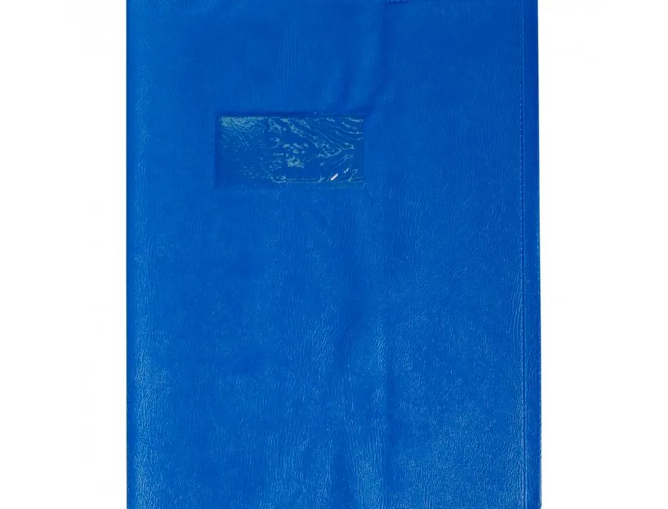 Protege-cahier clairefontaine 17x22cm plastique 22/100e opaque coloris bleu