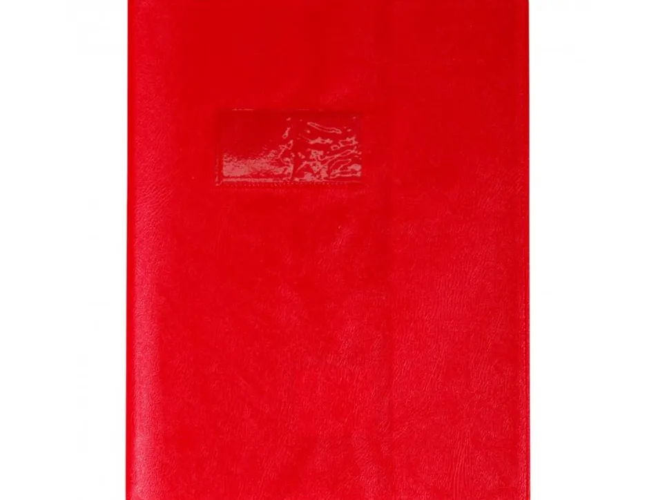 Protege-cahier clairefontaine 17x22cm plastique 22/100e opaque coloris rouge