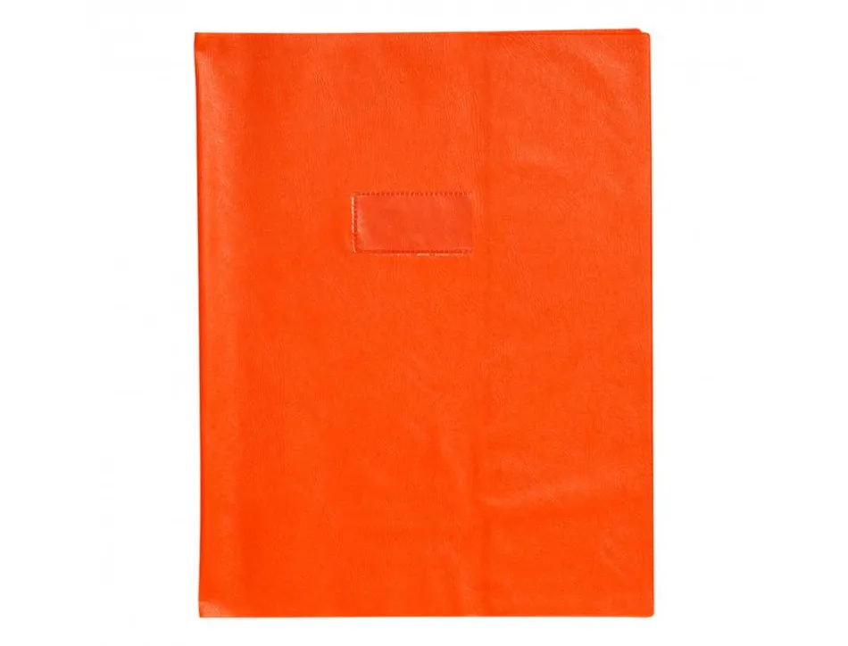 Protege-cahier clairefontaine 24x32cm plastique 22/100e opaque coloris orange