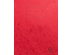 Protege-cahier exacompta carte lustree 225gr 17x22cm coloris rouge lot 10 unites