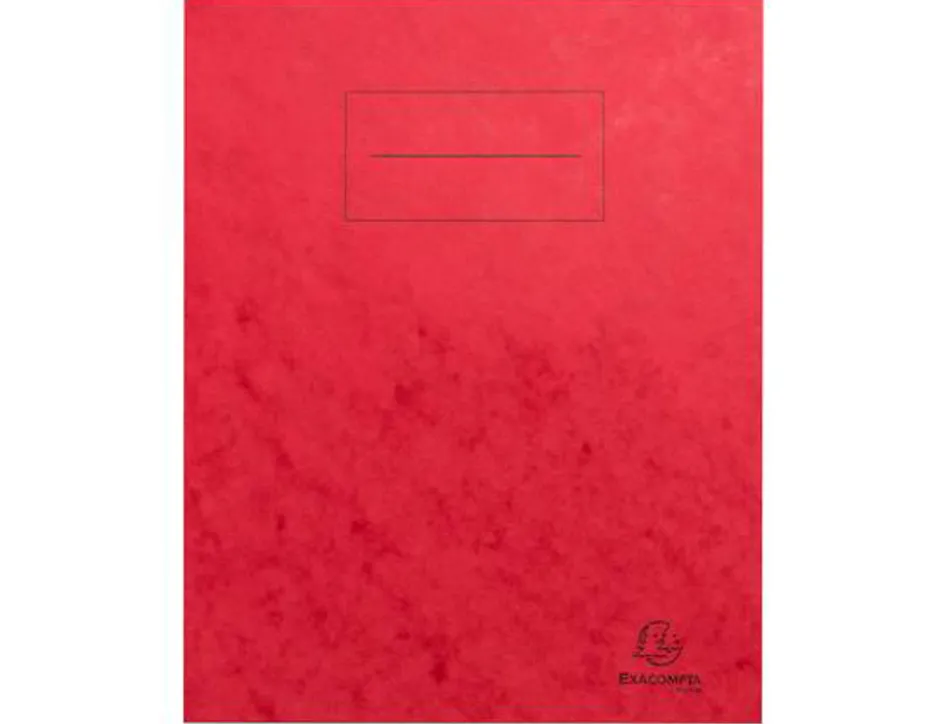 Protege-cahier exacompta carte lustree 225gr 17x22cm coloris rouge lot 10 unites