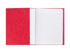 Protege-cahier exacompta carte lustree 225gr 17x22cm coloris rouge lot 10 unites
