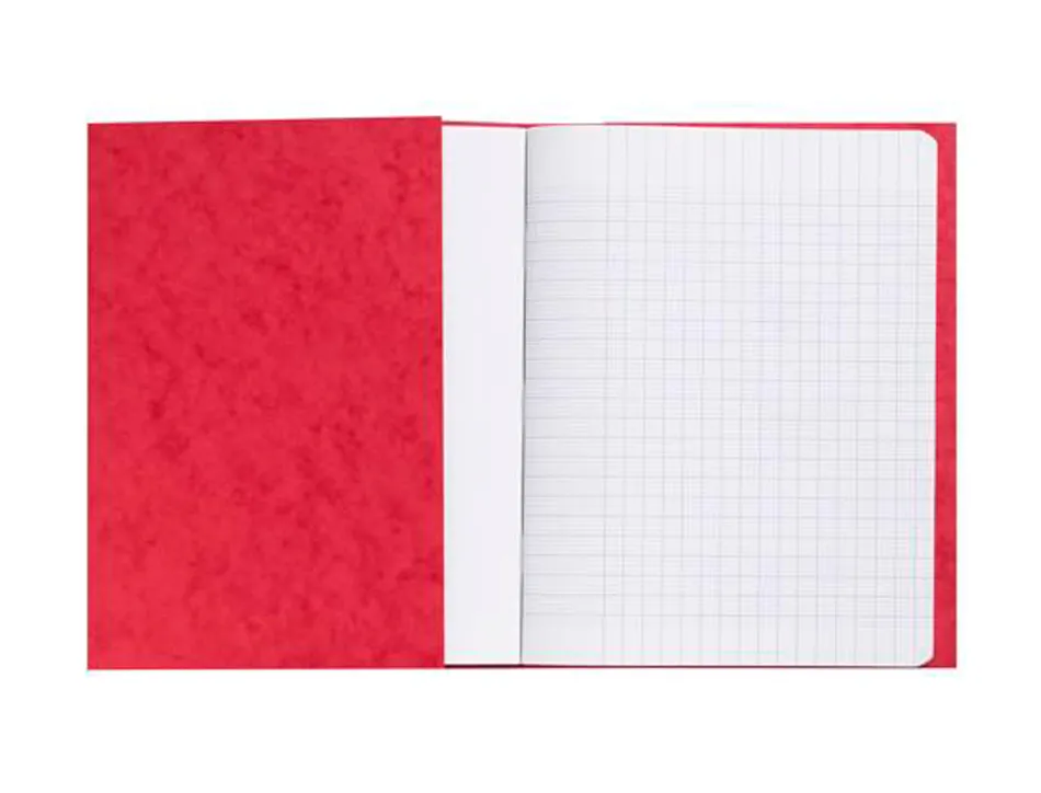 Protege-cahier exacompta carte lustree 225gr 17x22cm coloris rouge lot 10 unites