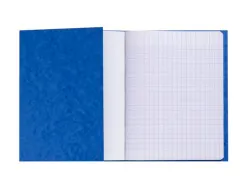 Protege-cahier exacompta carte lustree 225gr 17x22cm coloris bleu lot 10 unites