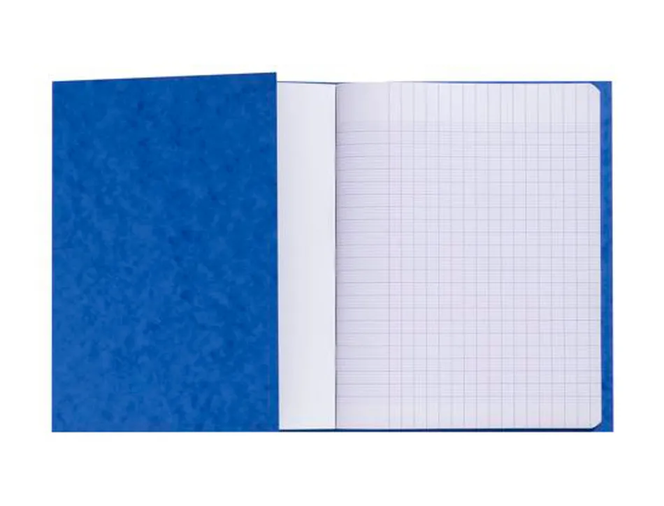 Protege-cahier exacompta carte lustree 225gr 17x22cm coloris bleu lot 10 unites