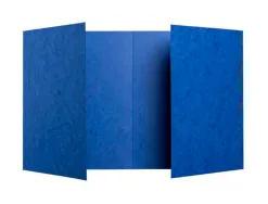Protege-cahier exacompta carte lustree 225gr 17x22cm coloris bleu lot 10 unites