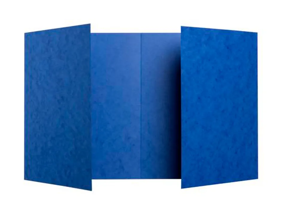 Protege-cahier exacompta carte lustree 225gr 17x22cm coloris bleu lot 10 unites