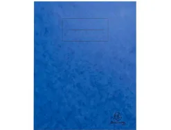 Protege-cahier exacompta carte lustree 225gr 17x22cm coloris bleu lot 10 unites