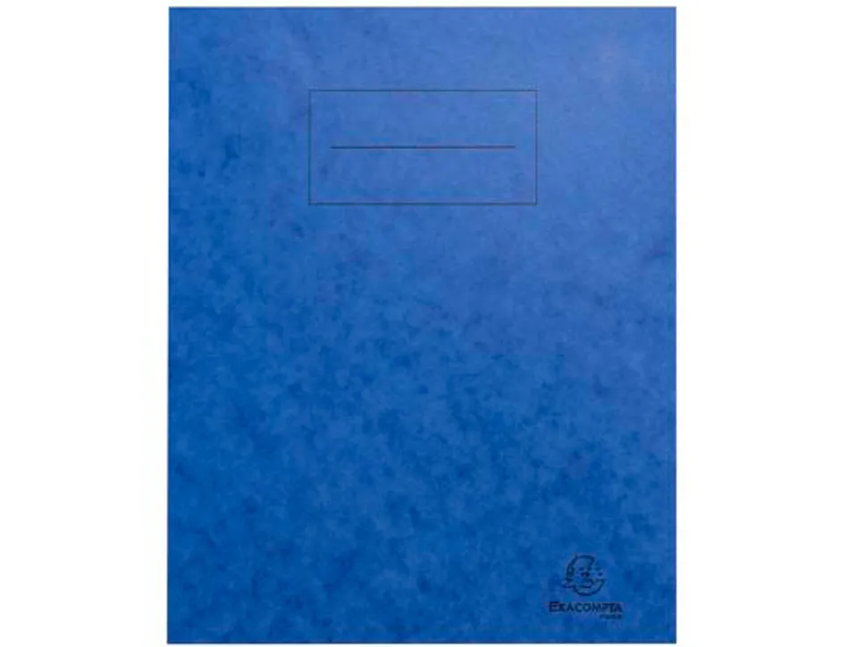 Protege-cahier exacompta carte lustree 225gr 17x22cm coloris bleu lot 10 unites