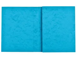 Protege-cahier exacompta carte lustree 265gr 24x32cm coloris bleu