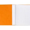 Protege-cahier exacompta carte lustree 225gr 17x22cm coloris orange lot 10 unites