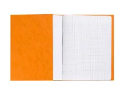Protege-cahier exacompta carte lustree 225gr 17x22cm coloris orange lot 10 unites