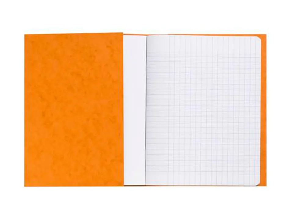 Protege-cahier exacompta carte lustree 225gr 17x22cm coloris orange lot 10 unites