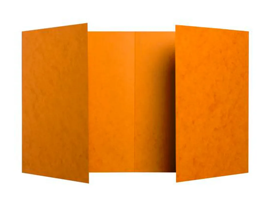 Protege-cahier exacompta carte lustree 225gr 17x22cm coloris orange lot 10 unites