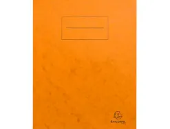 Protege-cahier exacompta carte lustree 225gr 17x22cm coloris orange lot 10 unites