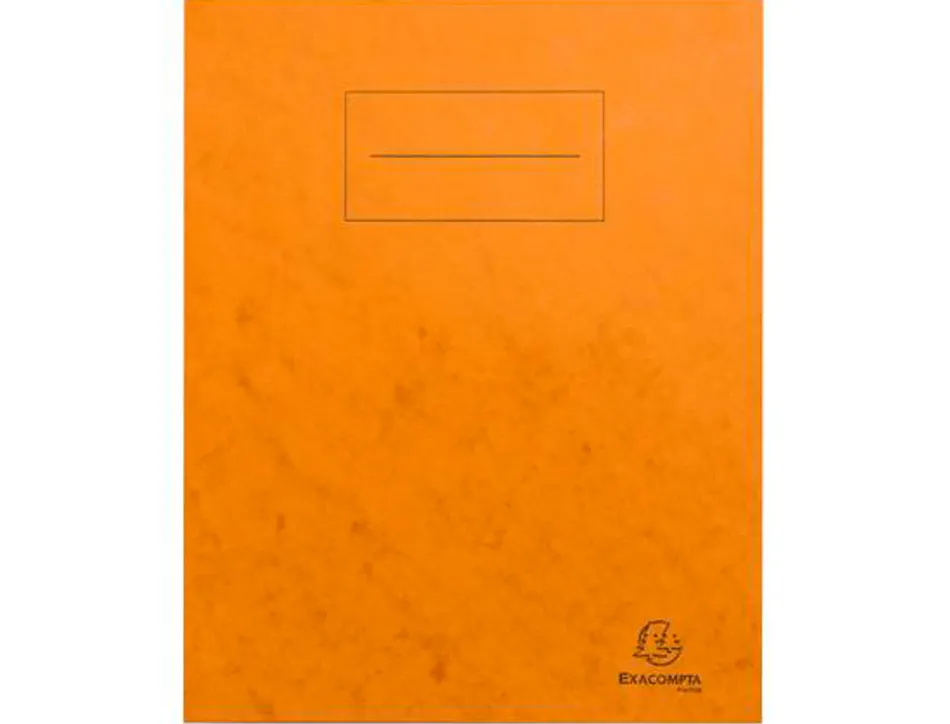 Protege-cahier exacompta carte lustree 225gr 17x22cm coloris orange lot 10 unites
