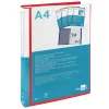 Protege-docs liderpapel kangourou personnalisable polypro 20 pochettes fixes a4 210x297mm rouge translucide