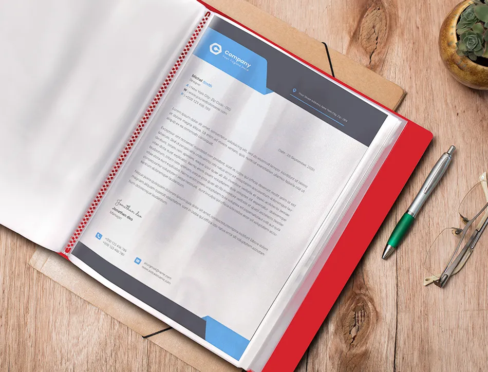 Protege-docs liderpapel kangourou personnalisable polypro 20 pochettes fixes a4 210x297mm rouge translucide
