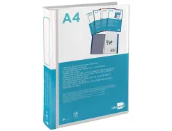 Protege-docs liderpapel kangourou personnalisable polypro 40 pochettes fixes a4 210x297mm transparent