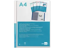 Protege-docs liderpapel kangourou personnalisable polypro 40 pochettes fixes a4 210x297mm transparent