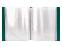 Protege-docs liderpapel kangourou personnalisable polypro 40 pochettes fixes a4 210x297mm vert translucide