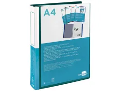 Protege-docs liderpapel kangourou personnalisable polypro 40 pochettes fixes a4 210x297mm vert translucide