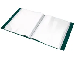 Protege-docs liderpapel kangourou personnalisable polypro 40 pochettes fixes a4 210x297mm vert translucide
