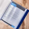 Protege-docs liderpapel kangourou personnalisable polypro 40 pochettes fixes a4 210x297mm bleu translucide