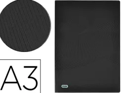 Protege-documents elba osmose polypropylene opaque a3 20 pochettes 40 vues decoupe coin coloris noir